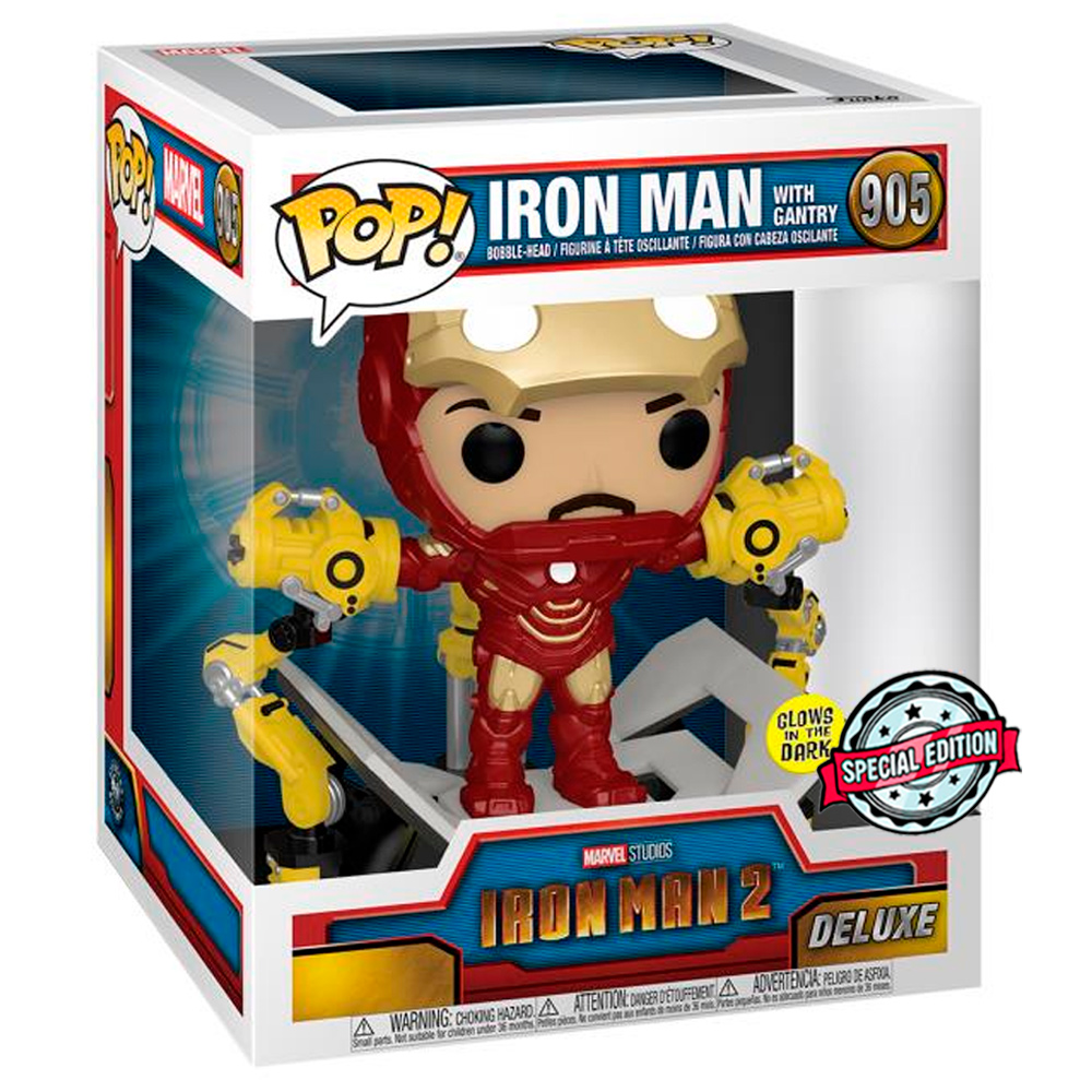 Funko Pop Marvel Homem de Ferro Mark IV com Gantry Glow 905 Deluxo