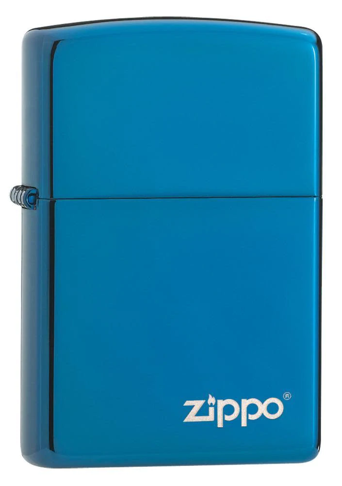 Isqueiro Zippo Classic Azul Safira com logo