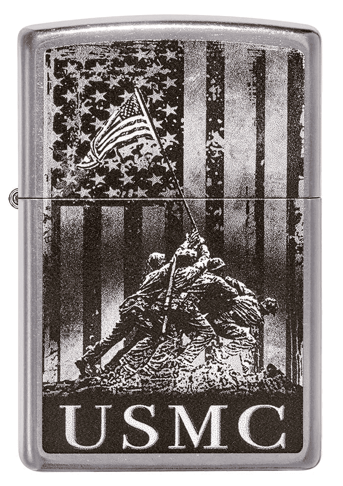 Isqueiro Zippo USMC Marine Bandeira Americana - 49316