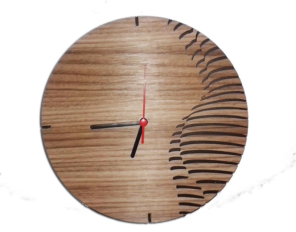 Relógio de Parede Mecanismo em Madeira Mdf Laminado Imagem Corpo Feminino