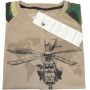 Camiseta Helicóptero Militar Caqui