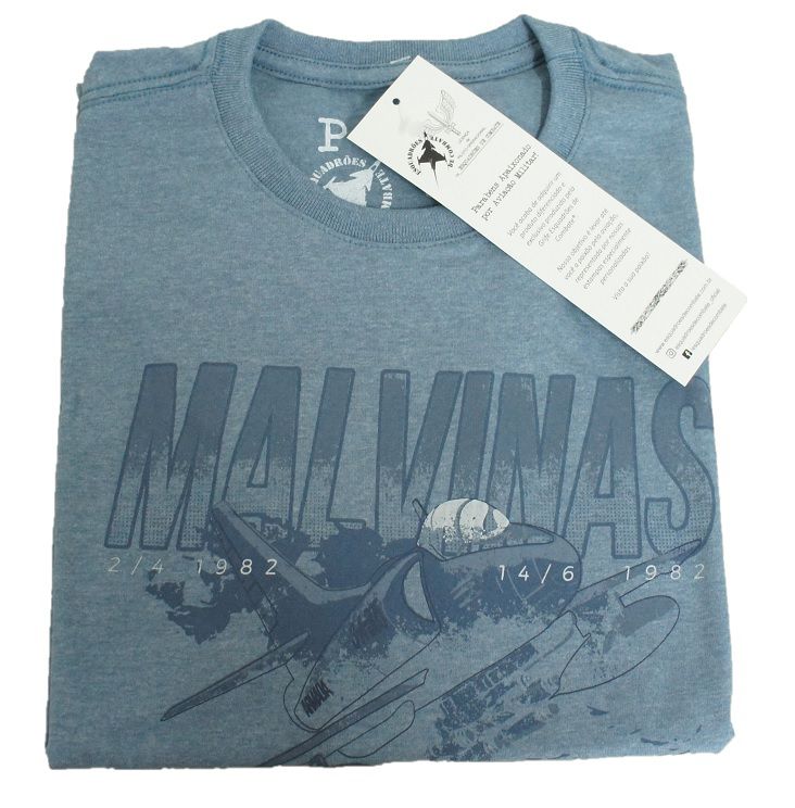 Camiseta Guerra das Malvinas Azul