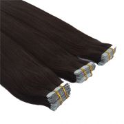 Mega Hair de Fita Adesiva Nano - Micro Pele Castanho Escuro 100g Cabelo Humano Liso