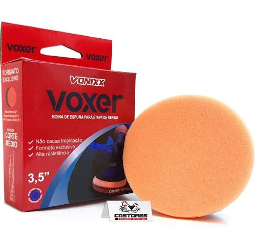 Boina Polimento Voxer 3,5 Pol Laranja Vonixx - Corte Médio