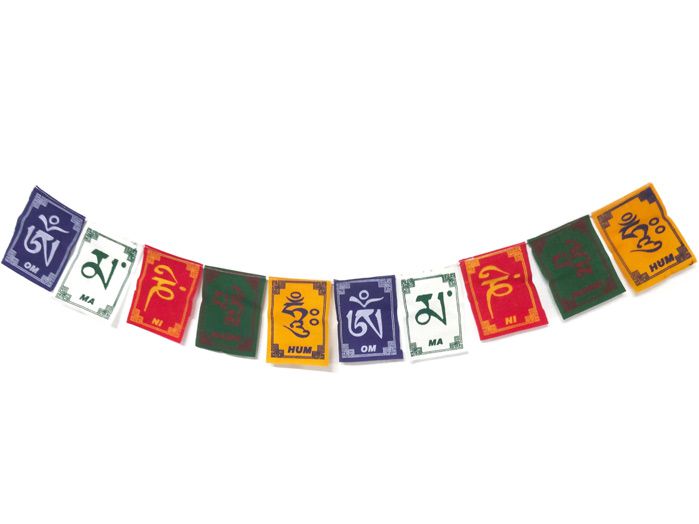 Bandeiras De Orações Tibetanas Mantra Om Mani Padme Hum