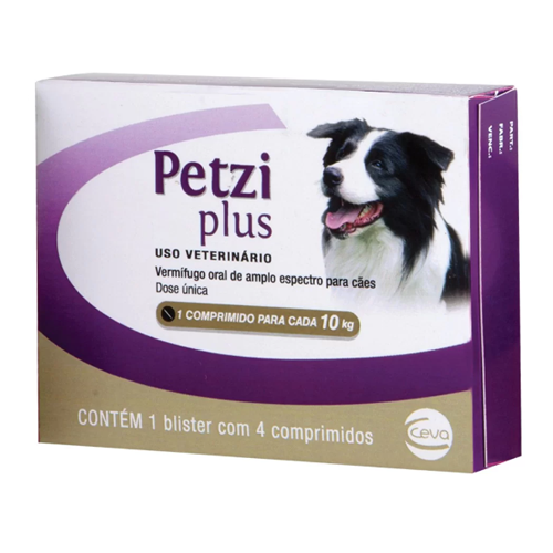 Petzi Plus 700mg Cães 10kg - 4 comprimidos