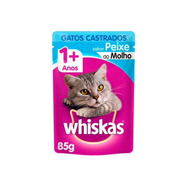 Whiskas Sachê Gatos Castrados Peixe 85g
