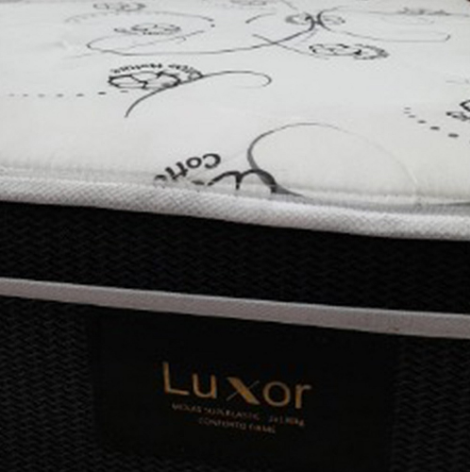 Cama Box Baú Casal Premium Branco 1,38x1,88 + Colchão de Molas Luxor Black