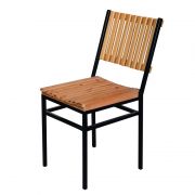 Cadeira Para Cozinha Preta Madeira Confort Industrial Premium