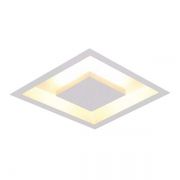 Luminária Plafon Luz Indireta Embutir 30x30cm 4 Lâmpadas Branco RL