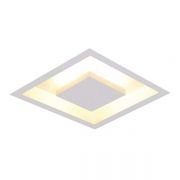 Luminária Plafon Luz Indireta Embutir 50x50cm 4 Lâmpadas Branco RL