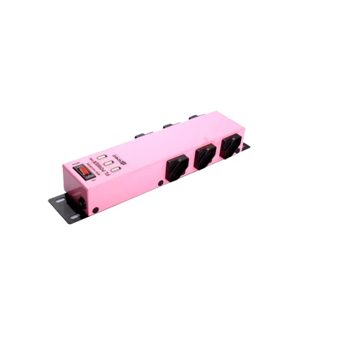 Filtro De Linha Com 3 USB e 6 Tomadas Bivolt Rosa Ipec