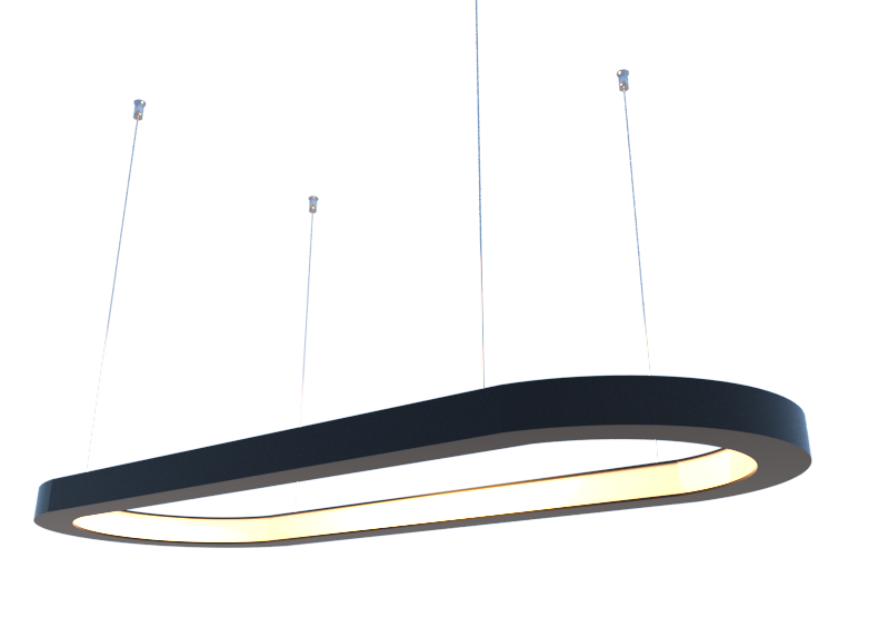 Lustre Pendente Retangular LED 35w 2700k 100cm em Madeira