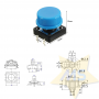 Kit Chave Táctil Push Button com Capas Coloridas
