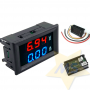 Mini Voltímetro e Amperímetro digital de LED DC 0-100 V 0-10A