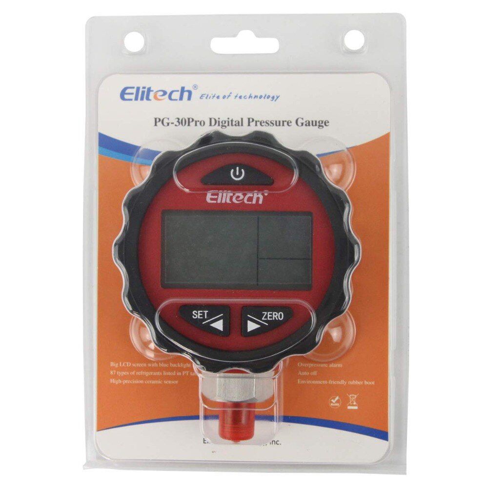 Manômetro Digital Medidor de Pressão Alta Elitech PG-30Pro Red