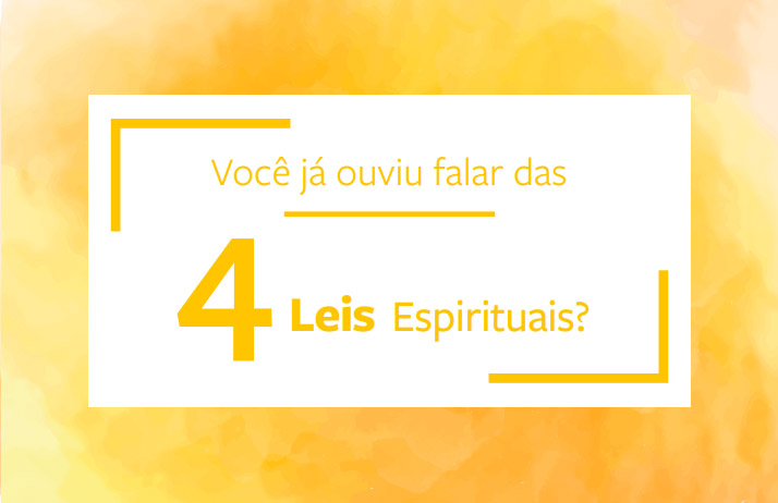Quatro Leis Espirituais - Pacote com 25 unidades.
