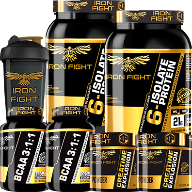 COMBO 2 6-ISOLATE PROTEIN + 2 BCAA 3:1:1 + 2 CREATINE + 1 COQ GRÁTIS