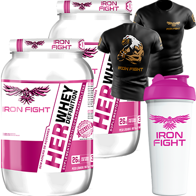 COMBO 2 HER WHEY DEFINITION + 1 CAMISETA + 1 COQ GRÁTIS