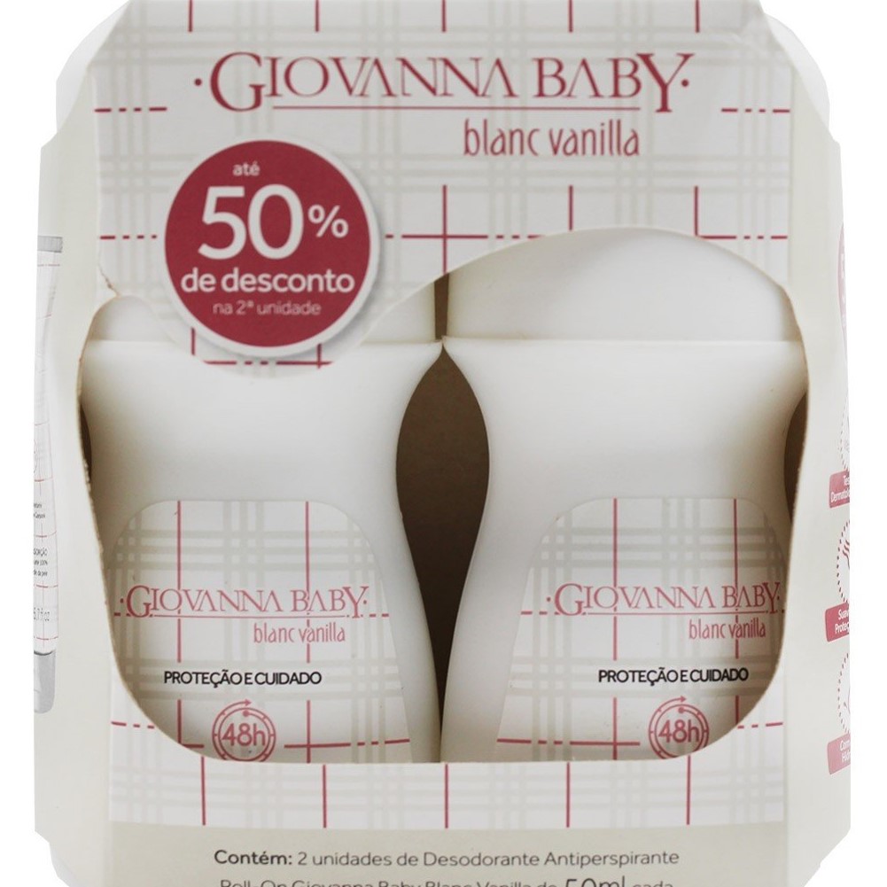 KIT 2 ROLL ON BLANC VANILLA - Giovanna Baby Blanc Vanilla 50ml