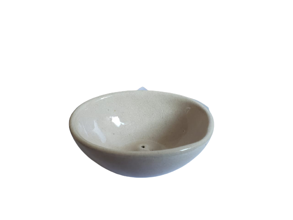 Incensário de Cerâmica Cumbuca Oval  Cores Diversas