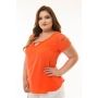Blusa Plus Size recorte laranja