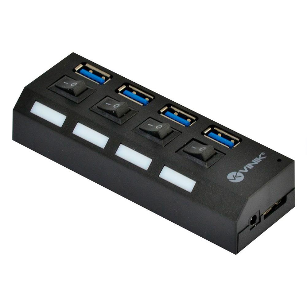 HUB USB 3.0 4P COM INTERRUPTOR HUV-50 VINIK