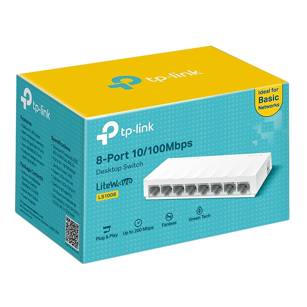 SWITCH REDE 8 PORTAS FAST LS1008 TP-LINK
