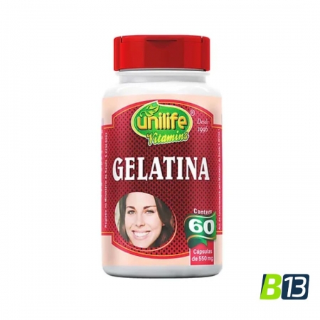 Gelatina 60 cápsulas 550 mg - Unilife