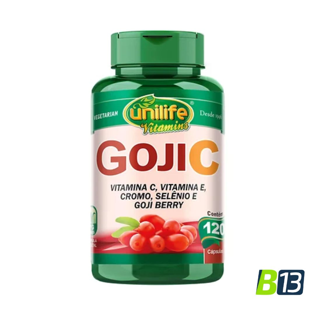 Goji Berry com Vitaminas - Goji C 60 cápsulas 500 mg - Unilife