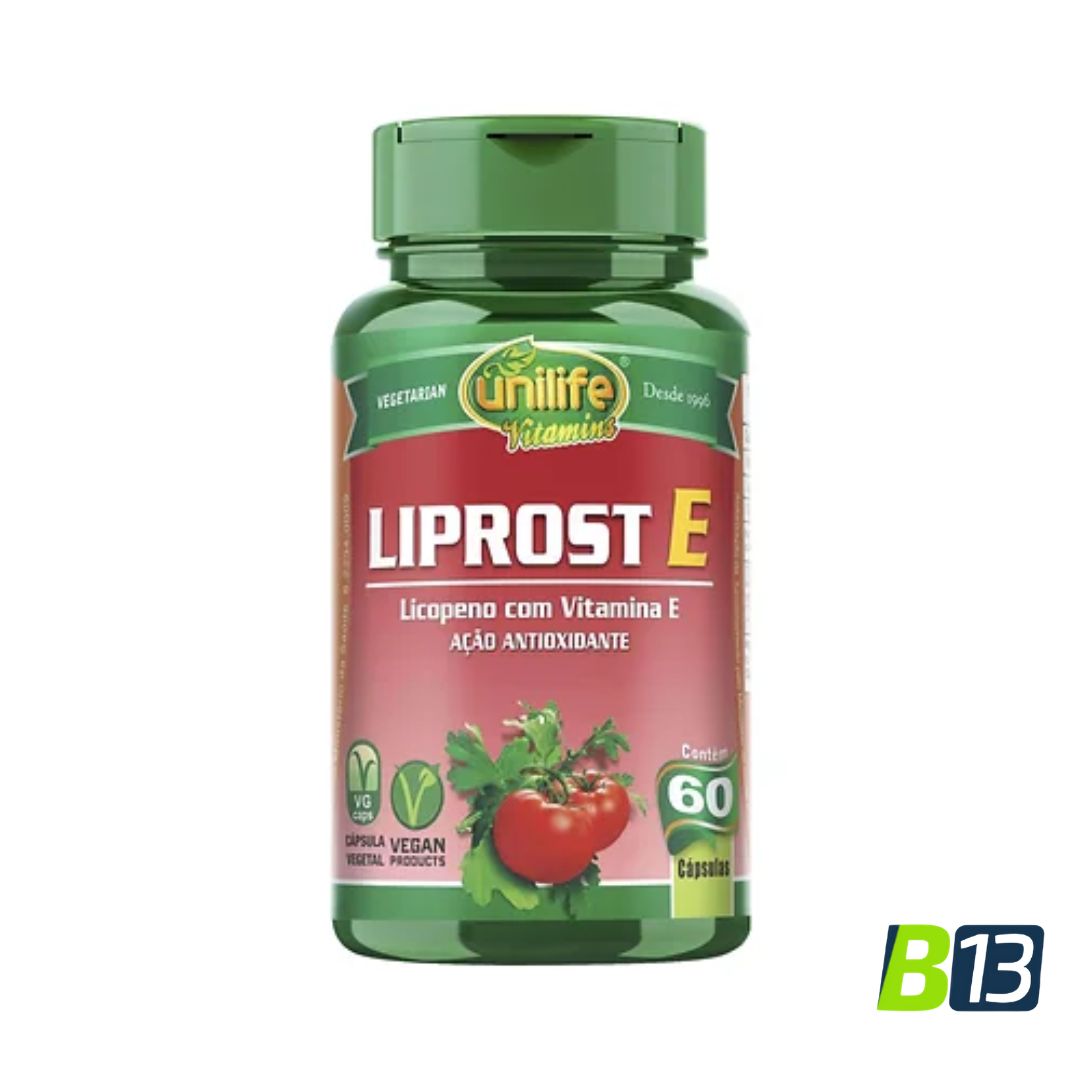 Liprost E - Licopeno com Vitamina E 60 cápsulas 450 mg - Unilife