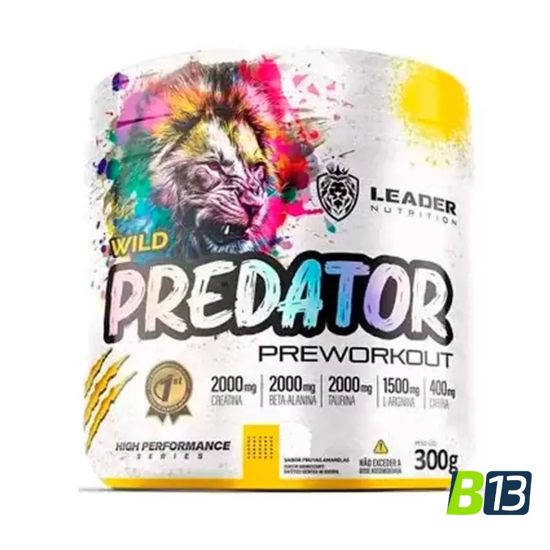 PRÉ-TREINO WILD PREDATOR 300G - LEADER NUTRITION (sabor a combinar)