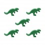 5 Meeples Dinossauros T-Rex de madeira 33x17x9mm Verde Acessório de Jogo Ludens Spirit