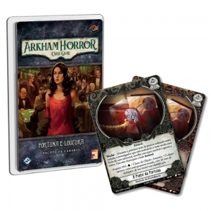 Arkham Horror Card Game Fortuna e Loucura Expansão de Cenário Jogo de Cartas Galapagos AHC013