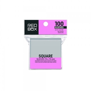Sleeves Square 70 X 70mm 100 unidades Buró Red Box