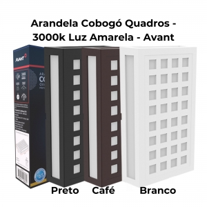 Arandela Cobogó Quadros - 3000k Luz Amarela - Avant