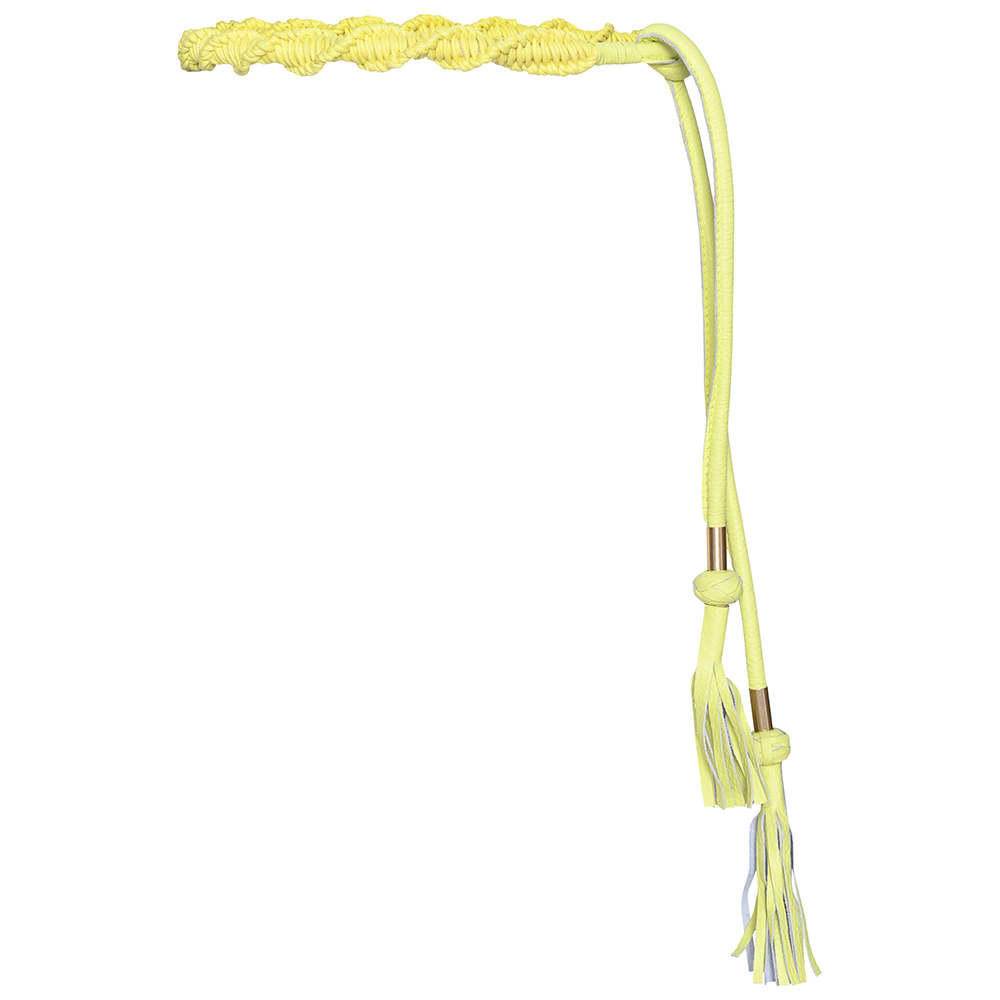 Cinto Faixa de Couro com cordão amarelo  - 2,5cm - Linha Premium VC - Feminino