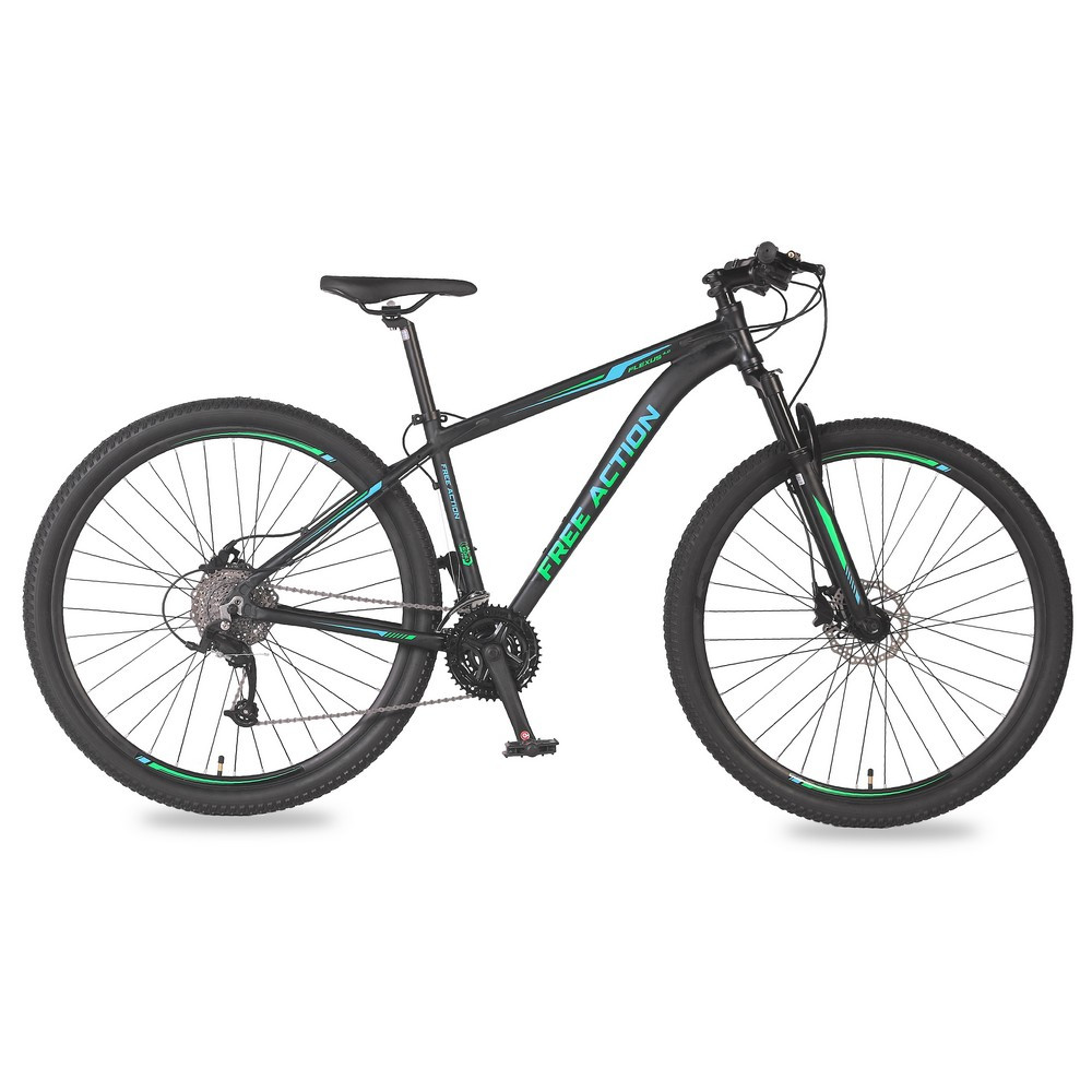 Bicicleta Aro 29 Flexus 4.0 27V Free Action - Verde/Acqua