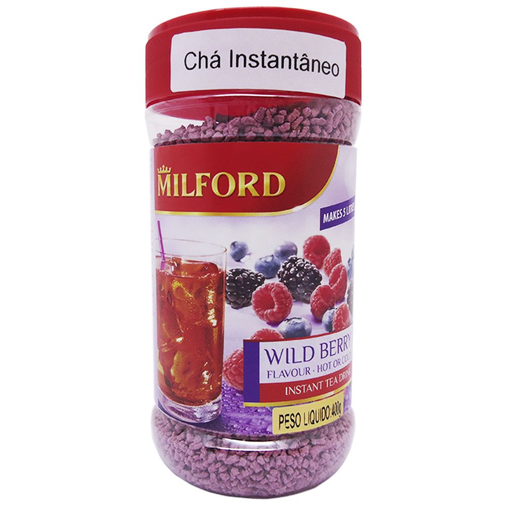 Chá Instantâneo Raspberry e Frutas Vermelhas 400g - Milford 