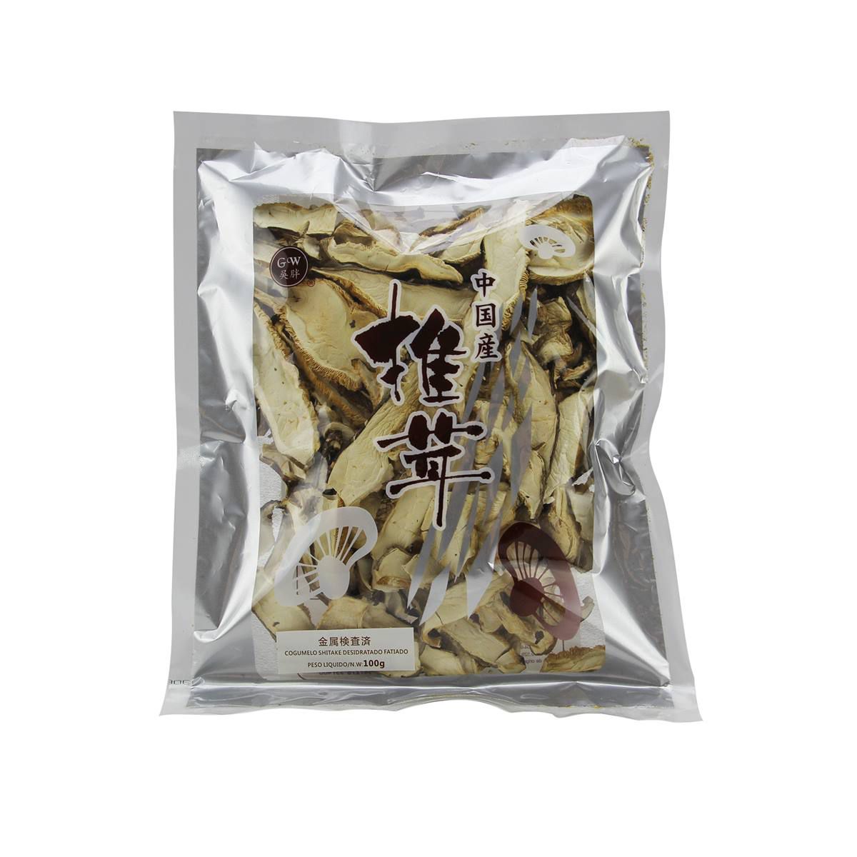 Cogumelo Shitake desidratado fatiado 100g