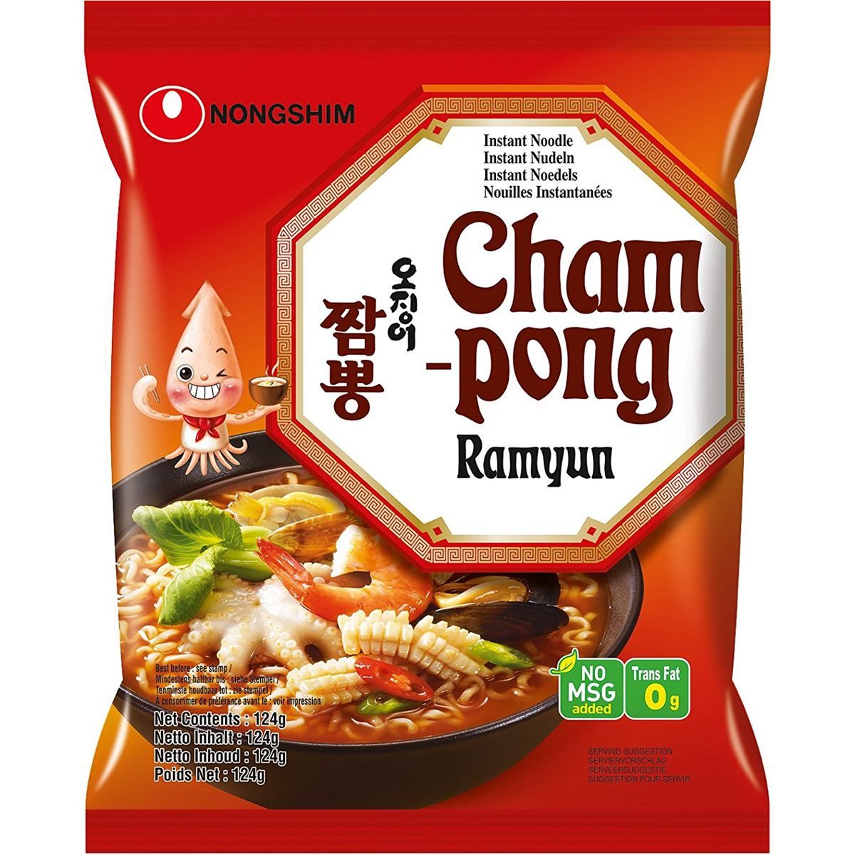 Macarrão Lamen Coreano Champong Noodle Soup - NongShim 100g