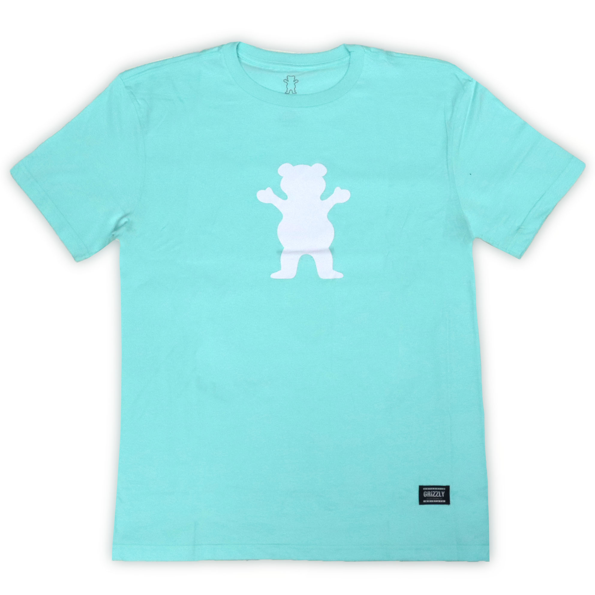 Camiseta Grizzly Og Bear - Verde Água/Branco