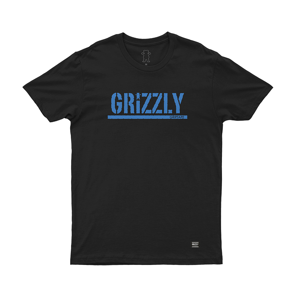 Camiseta Grizzly Stamp - Preto/Azul