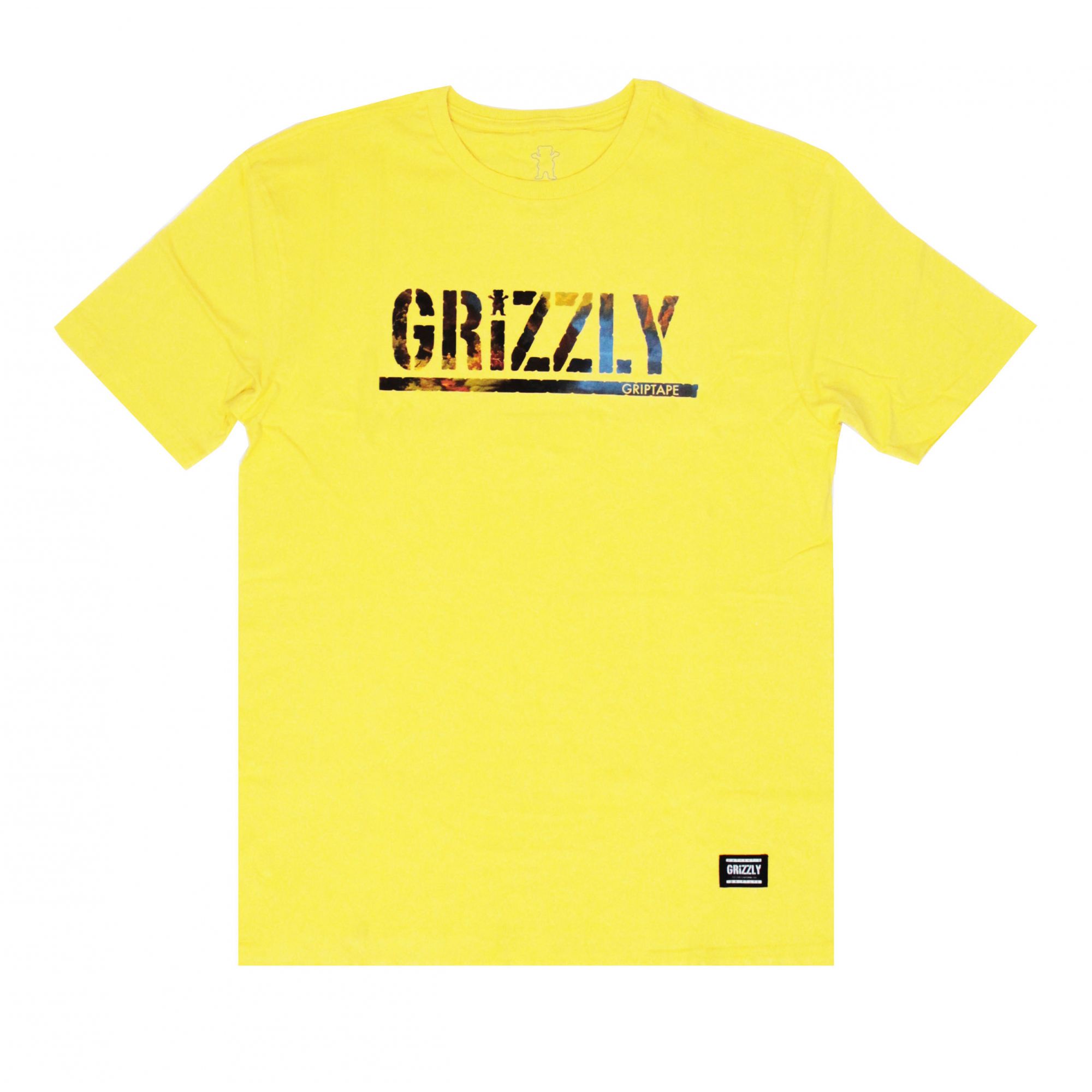 Camiseta Grizzly Stamped Scenic - Amarelo