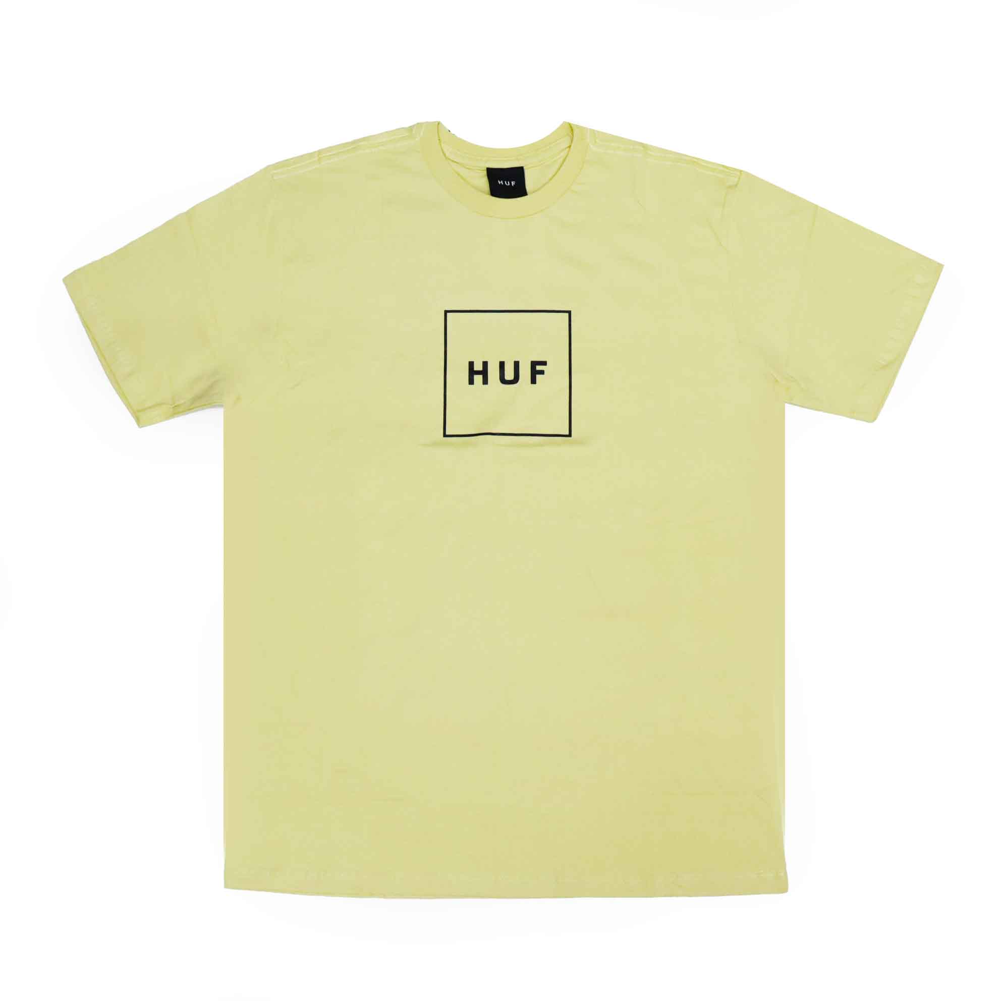 Camiseta HUF Essentials Box - Amarelo Claro