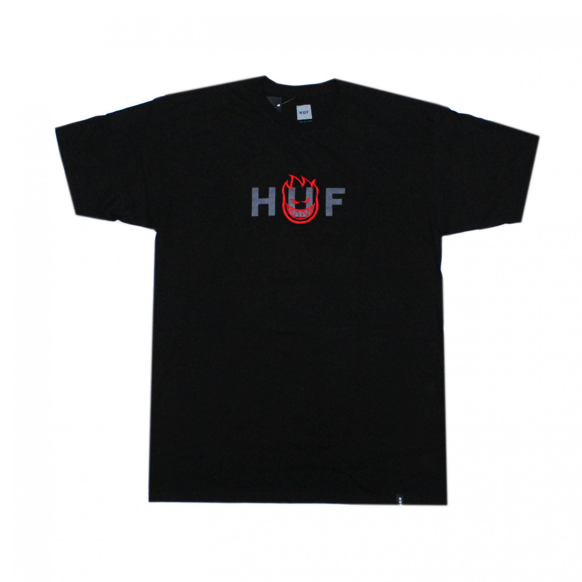Camiseta HUF x Spitfire OG Logo Bordado - Preto (Importado)
