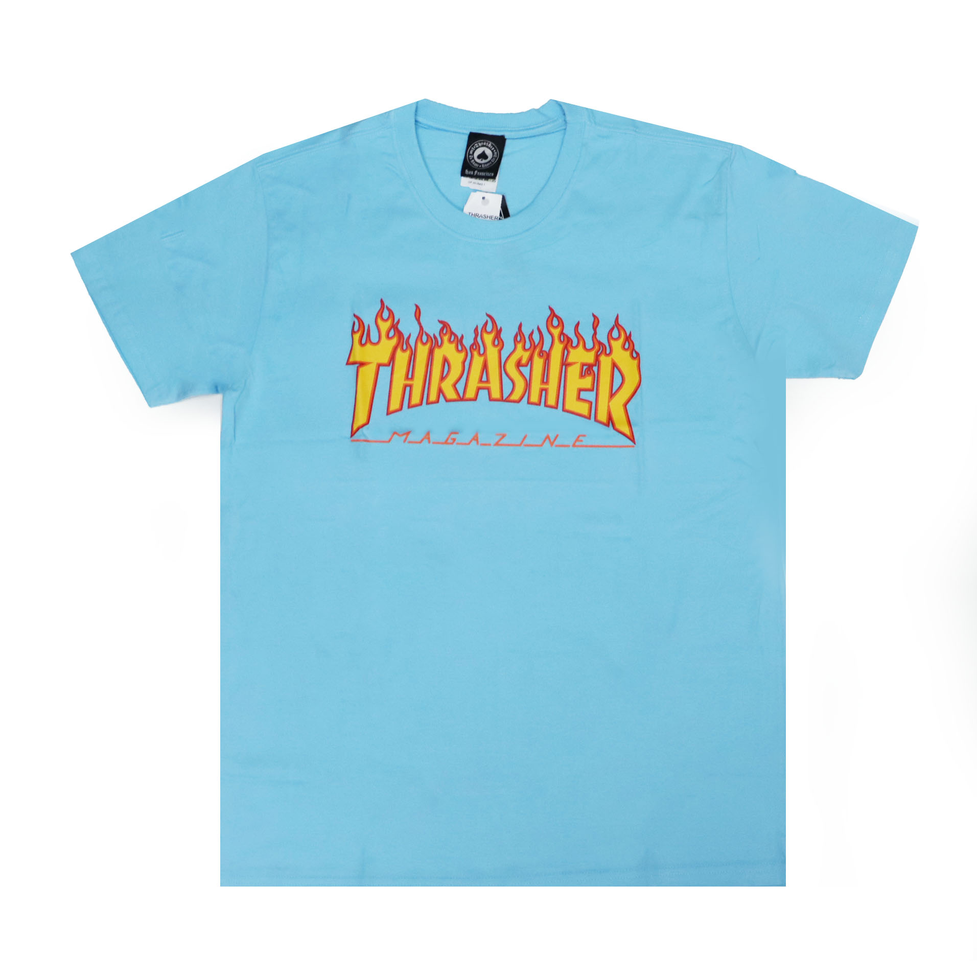 Camiseta Thrasher Magazine Classic Flame - Azul Bebê