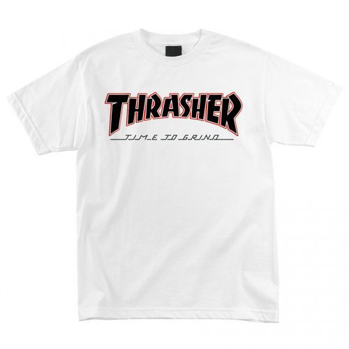 Camiseta Thrasher Magazine x Independent Time To Grind - Branco