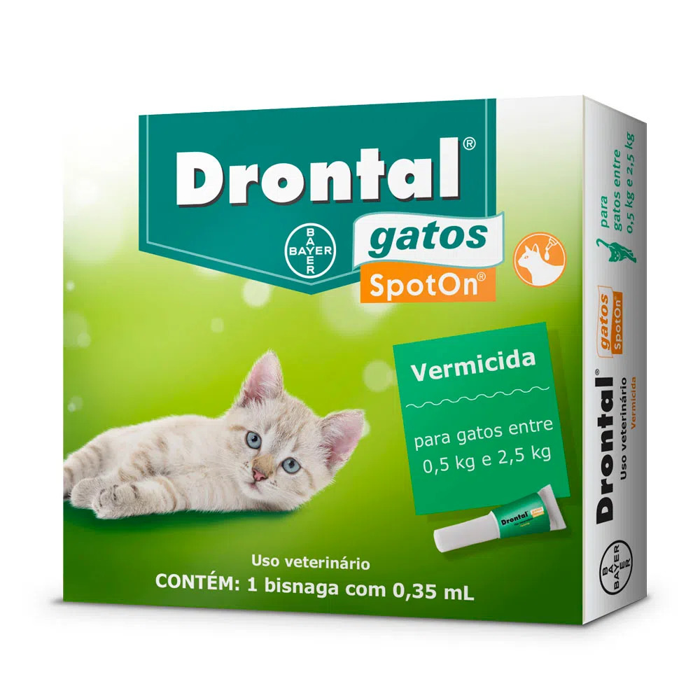 Drontal SpotOn para Gatos de 0,5 Kg a 2,5 Kg