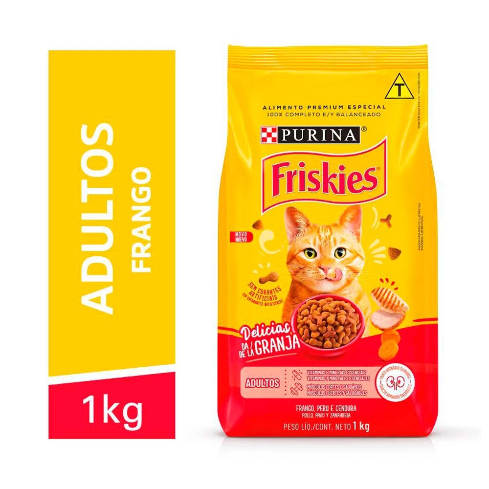 Ração Friskies Delicias da Granja Gatos Adultos 1kg